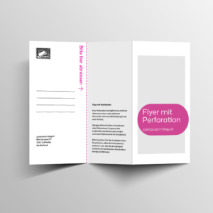 Falzflyer 6-seitig mit Perforation