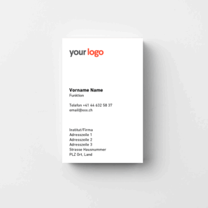Visitenkarten Hochformat einseitig