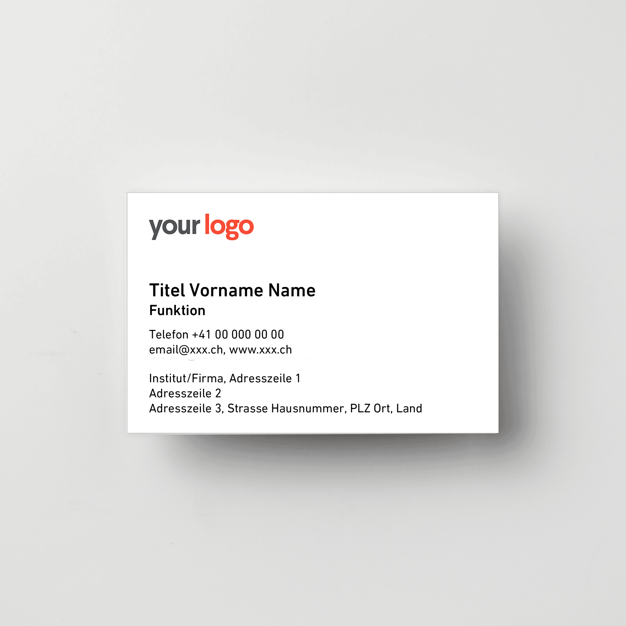 Visitenkarten Querformat zweiseitig